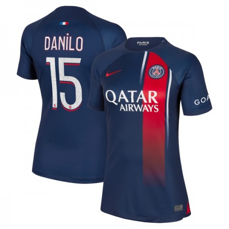 Virallinen pelipaita Paris Saint-Germain 2023-24 Danilo 15 Koti Lyhythihainen - Naisten Virallinen pelipaita Paris Saint-Germain 2023-24 Danilo 15 Koti Lyhythihainen - Naisten